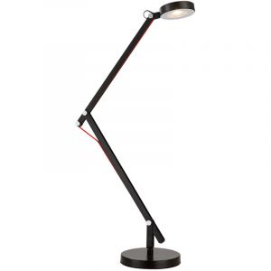 Lampe de table, applique, lampe &agrave; pince, applique, lampe de table, chambre, spot mobile, m&eacute;tal noir, joints, interrupteur, 1x led 6W 500Lm 3000K, HxL