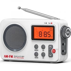 Radio &agrave; transistors sur piles - Radio portable - Petite radio - Mini radio d'urgence FM/AM - Radio de poche - Radio de secours - Radio &agrave; piles