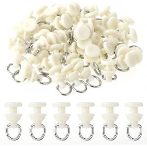 Lot De 50 Crochet Rideau, Crochet Rideau Rail Rails De Rideaux Coulissants En Plastique Crochets Coulissants Pour Rideaux De Plafond Fen&ecirc;tre Rideau