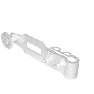 Poignée de manœuvre pour espagnolette de volet battant – Aluminium et composite – Blanc – Résistante aux intempéries – Compatible volets bois, PVC,