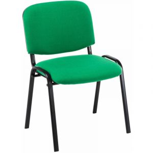 Chaise de visiteur id&eacute;ale pour la salle d'attente empilable en diff&eacute;rentes couleurs tissu colore : VERT