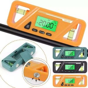 Inclinom&egrave;tre Angle Mesure, Mesure absolue et relative - Conversion d'angle et d'inclinaison - Inclinom&egrave;tre polyvalent - &Eacute;cran LCD r&eacute;tro&eacute;clair&eacute;