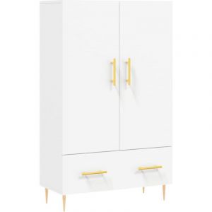 Helloshop26 - Buffet bahut commode armoire meuble de rangement organisateur cuisine salle de séjour salon haut 69,5 x 31 x 115 cm bois d'ingénierie