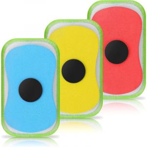 Lntyq 3 gommes lavables pour tableau noir, Effaceur de tableau magn&eacute;tique Gomme pour tableau blanc Gomme s&egrave;che Effaceur de craie r&eacute;utilisable pour