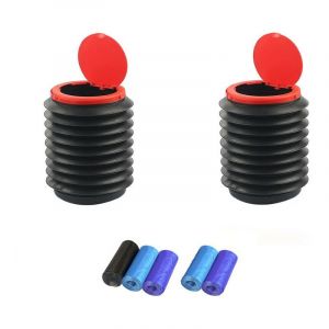 2 Pièces Portable Poubelle Seau de Voiture rétractable, avec 100 sacs poubelles,Poubelle Pliante Voiture Stockage MultifonctionnelPour Camping Les