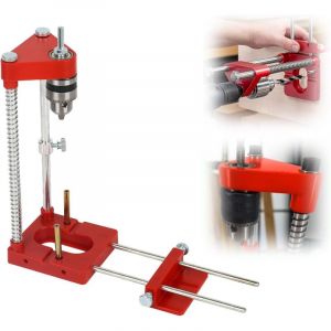 Support de forage pour perceuse, guide de gabarit de per&ccedil;age r&eacute;glable, outil de travail du bois, guide de forage, outils &agrave; main, kit d'outils de