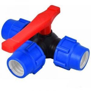 Vanne &Agrave; Bille D'arr&ecirc;t,32mm Robinet &Agrave; Tournant Sph&eacute;rique &Agrave; Trois Voies &Agrave; Connexion Rapide PVC PE Tuyau &Agrave; Interrupteur Rapide Connecteur en T (Size :