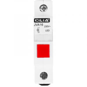 CILIA Voyant Lumineux Modulaire LED Rouge 230V AC - Lampe T&eacute;moin sur Rail DIN - 1 Module - Pour Tableau &Eacute;lectrique (Signalisation)