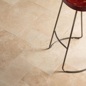 Ro'ma Nature - Carrelage Travertin 1er choix - Opus 4x1,2 cm - Beige Light (vendu par paquet de 0,74 m&sup2;)