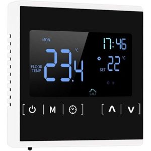 Thermostat électrique pour chauffage au sol - Thermostat programmable - Confort clair - Écran tactile facile à lire