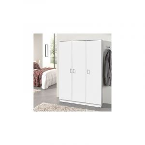 M&s - Armoire 3 portes 120x40x180 cm décor blanc - rango