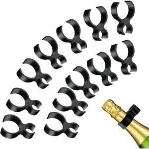 Lot de 12 pinces &agrave; bougie pour bouteille de champagne, support de bouteille pour cierges magiques, clip attache bouteille pour anniversaire, f&ecirc;te de