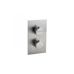 Calvi Robinet encastrable avec partie encastrable 2 voies inox brossé - Fortifura