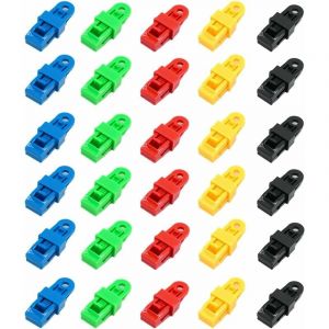 Jusch - Jeu de 30 Pince pour bache,tendeur Elastique,Clips pour bache, Attache bache,tendeur bache,Pince bache