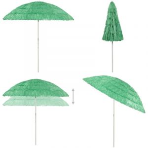 Vidaxl - Parasol de plage Hawaii vert 240 cm - Parasol De Plage - Parasol Hawaï - Parasol Vert - Parasol Inclinable - Parasol Résistant Aux Uv - Home