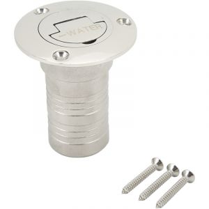 Bouchon de remplissage de pont de bateau marin avec bouchon sans cl&eacute;, en acier inoxydable poli miroir, pour bateau, yacht, caravane, eau.