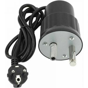 Moteur Tourne Broche de Barbecue Moteur Eléctrique Camping en Aluminium Kit Rtissoire Barbecue Charge Nominale 0-24kg