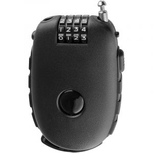 1 Pcs C&acirc;ble Antivol R&eacute;tractable &agrave; Combinaison &agrave; 4 Chiffres,Antivol &agrave; c&acirc;ble 130cm,Antivol Casque Moto,Antivol Selle Velo,Avec Code Chiffr&eacute;,pour