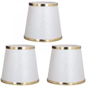 3 Pi&egrave;ces Petit Abat-Jour &agrave; Clip, Abat-Jour Baril E14 sur Ampoule Lustre Abat-Jour pour Lampes de Table Lustres, Appliques Murales, Ampoules