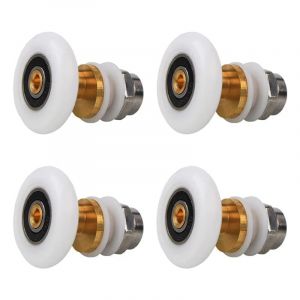 Roulette de Douche 4 Pièces Roulette Douche Porte de Douche Roue Porte de Douche Roulettes Coulissantes Porte Roue de Remplacement pour Rouleau pour