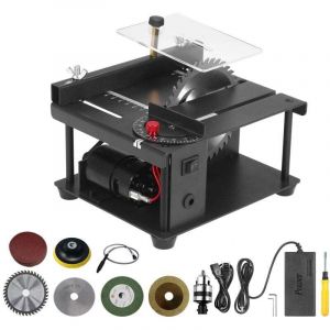 [JAMAIS UTILIS&Eacute;]INHHUB Scie &agrave; Table, Mini Scie De Bureau, Machine De D&eacute;coupe &Eacute;lectrique, Avec Meule &Agrave; Lame De Scie, Profondeur De Coupe De 35MM-INHHUB