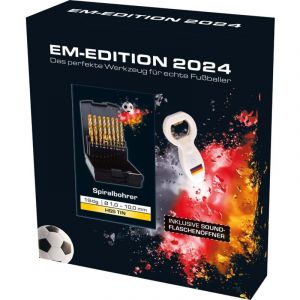 Exact - Jeu de forets hélicoïdaux 'EURO2024' Ø1,0-10,0mm, HSS-TiN, 19 pces, DIN338, incl. ouvre-bouteille sonore