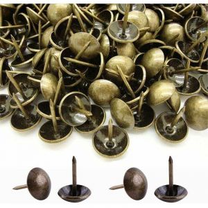 500 Pi&egrave;ces Clous de Tapissier, Robuste 17X11 MM Bronze Clous Tapissier D&eacute;coratifs Clou R&eacute;tro DIY Clous d'Ameublement pour Meubles Canap&eacute;s Fauteuils