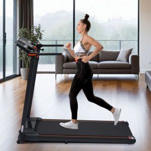 Redom - Tapis de course pliable, avec console led intégrée, 120 x 60 x 110 cm, fer, noir