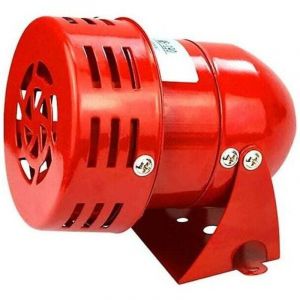 Sir&egrave;ne alarme 220V puissante sir&egrave;ne ext&eacute;rieure alarme 120dB rouge moteur fil sir&egrave;ne m&eacute;tal klaxon industriel bateau alarme Ruikalucky