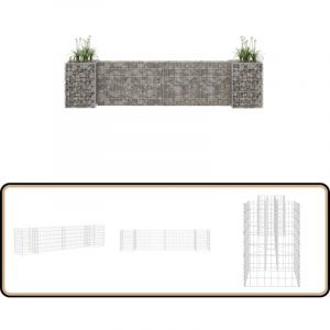 Vidaxl - Jardinière à gabion en h Fil d'acier 260x40x60 cm - Jardin - Bordure Jardin - Jardinière - Gabion - Décoration Extérieur
