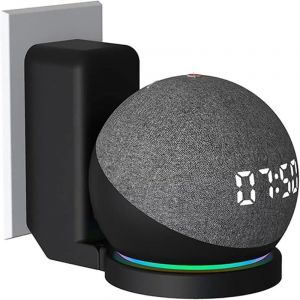 Support de Prise Murale pour Echo Dot 4/Echo Dot 5Accessoires de Support de Haut-Parleur Peu encombrant pour Echo Dot 5/Dot 4, Support avec Gestion