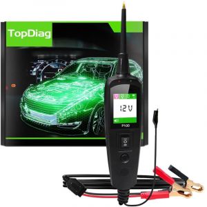 Testeur de circuit automobile 12V/24V P100 d'origine, testeur de tension num&eacute;rique, kit de sonde de circuit d'alimentation, testeur de batterie de