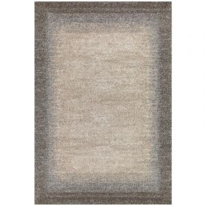 Dezenco - Tapis salon et chambre 120x170 marron rectangle tiss&eacute; motif faux uni unilegant