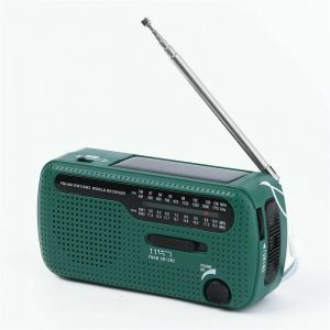 Radio AM FM NOAA Manivelle Dynamo Radio Solaire Radio Multifonction d'urgence Radio avec Lampe LED sirène batteire Portable pour randonnée Camping