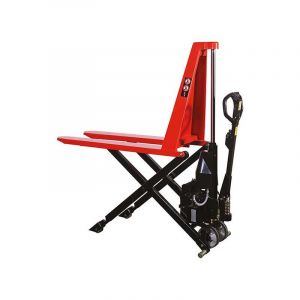 Transpalette haute lev&eacute;e &eacute;lectrique &agrave; fourches longues 2000x520mm - Batterie sans entretien - Hauteur max 800mm - Capacit&eacute; 1000kg - HB1056EN2000