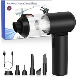 Souffleur Air Comprim&eacute; avec Brosse de Nettoyage - D&eacute;poussi&eacute;rant Ordinateur, Clavier, Voiture, Fen&ecirc;tres, Pratique et Puissant