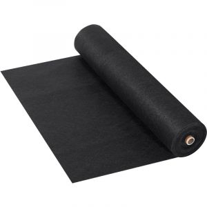 Mophorn Tissu g&eacute;otextile non tiss&eacute; 6x50FT 8OZ pour all&eacute;es, barri&egrave;re anti-mauvaises herbes et couvre-sol robuste, id&eacute;al pour les drains fran&ccedil;ais, noir