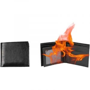 Portefeuille magique fantaisie &agrave; flamme, portefeuille de magicien &agrave; grande flamme pour spectacle de rue