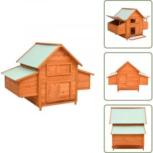 Poulailler 150x96x110 cm Bois de sapin massif - Poulailler En Bois - Poulailler Pour Poules - Abri Pour Poules - Coop Pour Poules - Maison Pour Poules