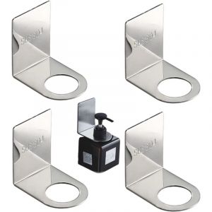 Porte Bouteille Gel Douche, 4Pcs Support Mural &agrave; Pompe, Porte Distributeur Savon Mural pour Les Accessoires de Distributeur de Savon de Cuisine de