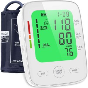 APEX Tensiom&egrave;tre Bras, Tensiometre M&eacute;dical avec grand &eacute;cran LCD &agrave; 3 couleurs, Brassard ajustable (22-42 cm) 2 99 Jeux de M&eacute;moire