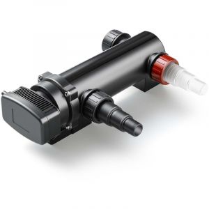CUV-318 Stérilisateur Clarificateur de bassins ou d'étang - débit max. 3000 l/h - avec Lampe rayons uv-c 18 w + Miroir inox - pour Poissons et
