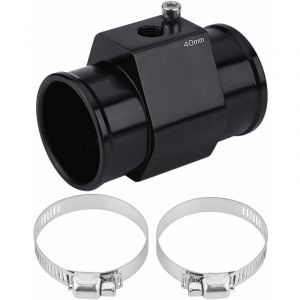 Capteur de Température de l'Eau(40mm)Noir, Adaptateur de Jauge de Tuyau de Température de l'Eau de Voiture Sonde de Température Joint de Radiateur