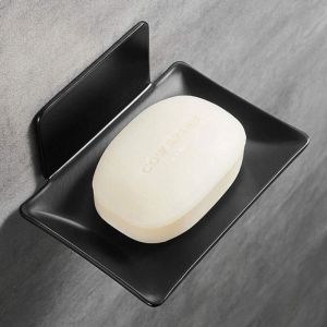 Porte-Savon Douche Auto-adh&eacute;sif sans Percer,Porte Savon Mural en Acier Inoxydable,Support de Savon Mural avec Drain et Adh&eacute;sif Magique pour Salle de