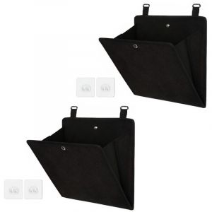 Lot de 2 sacs de rangement de porte pour chaussures, sac de rangement suspendu, multifonctionnel pour chaussures, chapeaux, accessoires, tissu