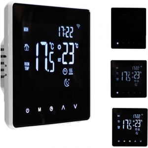 TONYSA Thermostat intelligent pour plancher chauffant 3A, programmable et connect&eacute; au thermostat d'ambiance, blanc