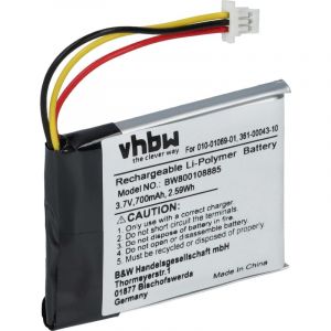 Vhbw - Batterie compatible avec Garmin Delta Sport, Delta, Delta Handheld collier de dressage de chien (700mAh, 3,7V, Li-ion)