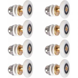 SNQ - Porte de douche - Roulette pour porte de douche Roulettes coulissantes Porte Rouleau Roue de secours 8pcs 23mm