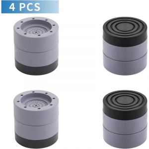 4 Pi&egrave;ces Anti Vibration Machine a Laver, Patin anti Vibration Lave Linge pour la R&eacute;duction du Bruit, Tapis Anti Vibration Machine a Laver pour