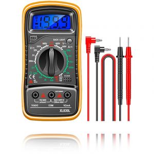 Digital Multimeter Voltmeter - Multimètre Numérique - Voltmètre avec Double Fusibles - Multimètre Portable avec Affichage lcd Tension ac/dc/dc,